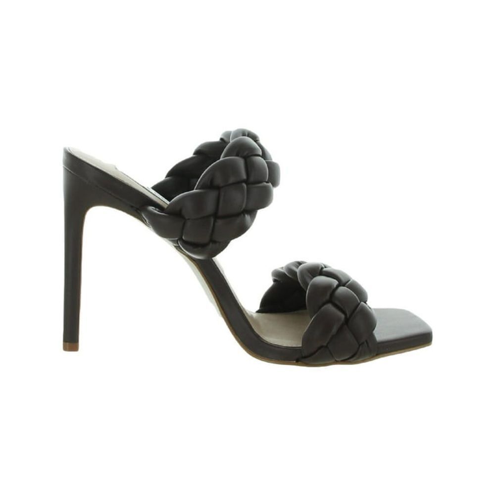 Steve Madden Kenley Women's Vegan Leather Braided Slip On Mule Heeled Sandals